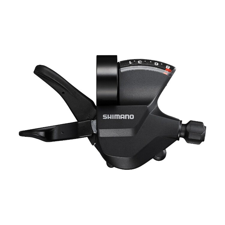 Shimano SHIFT LEVER, SL-M3100-L, ALIVIO, LEFT, 3-SPEED RAPIDFIRE PLUS 1800MM INNER, W/ OPTICAL GEAR DISPLAY