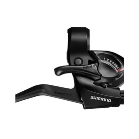 Shimano SHIFT/BRAKE LEVER SET, ST-EF41, 3X7-SPEED, EZ-FIRE PLUS, 2F-STEEL/RESIN, FOR V-BRAKE , BLACK