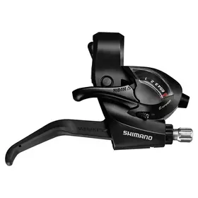 Shimano SHIFT/BRAKE LEVER SET, ST-EF41, 3X6-SPEED, EZ-FIRE PLUS, 2F-STEEL/RESIN, FOR V-BRAKE , BLACK