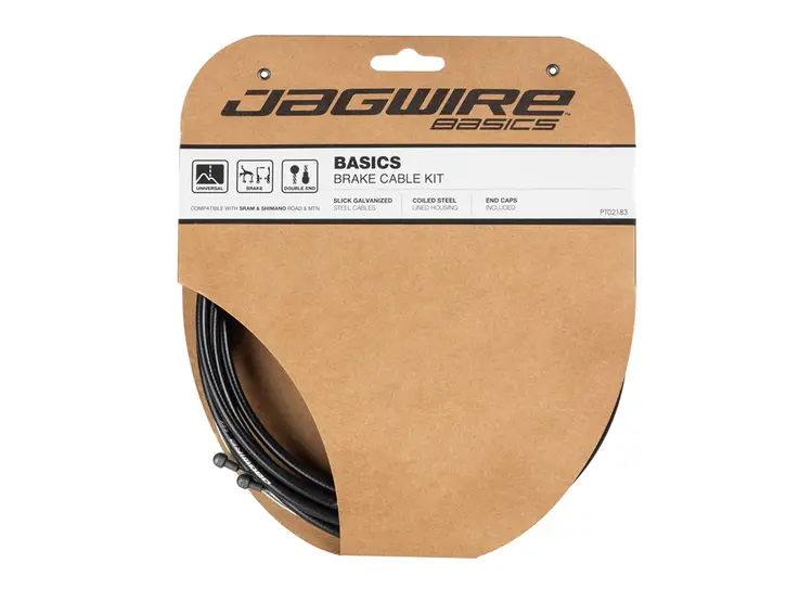 Jagwire Brake DIY kit, Brake Cable and Housing Set, Galvanized, 2500mm, Black, Kit