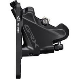 Shimano HYDRAULIC DISC BRAKE, BR-RX410, GRX, REAR, FLAT MOUNT, W/FIXING BOLT FOR MOUNT THICKNESS 25MM, W/O ADAPTER, W/L05A RESIN PAD (W/FIN)