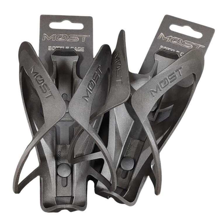 MOST TRAP INJECTED CARBON BOTTLE CAGE - BLACK 74MM LRG