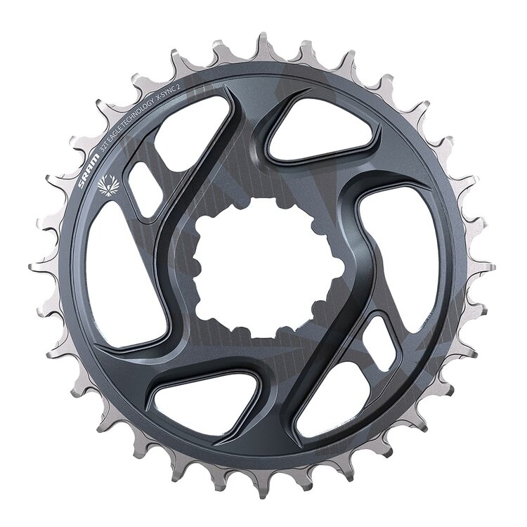 SRAM X-SYNC2 EAGLE COLD FORGED DIRECT MOUNT (6MM OFFSET) CHAINRING 32T - LUNAR GREY