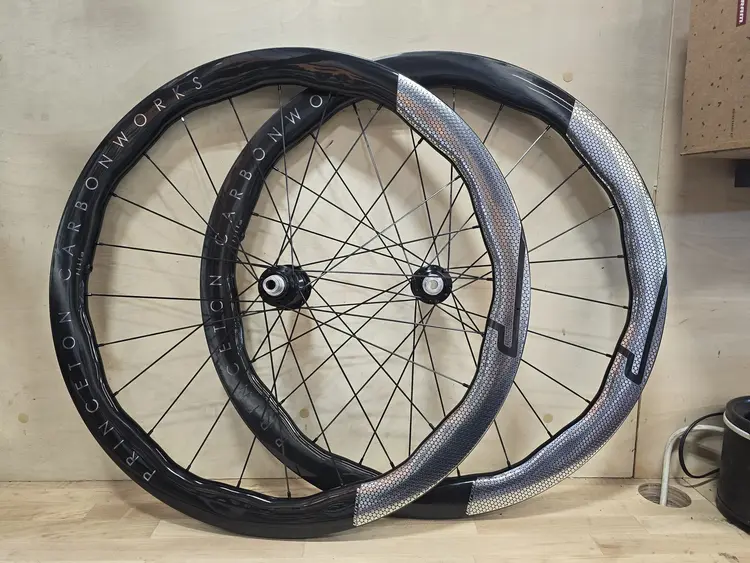 Princeton Carbon Works PEAK 4550 EVO Disc Brake, Chrome decal, White Industries  CLD, Black, SHIMANO