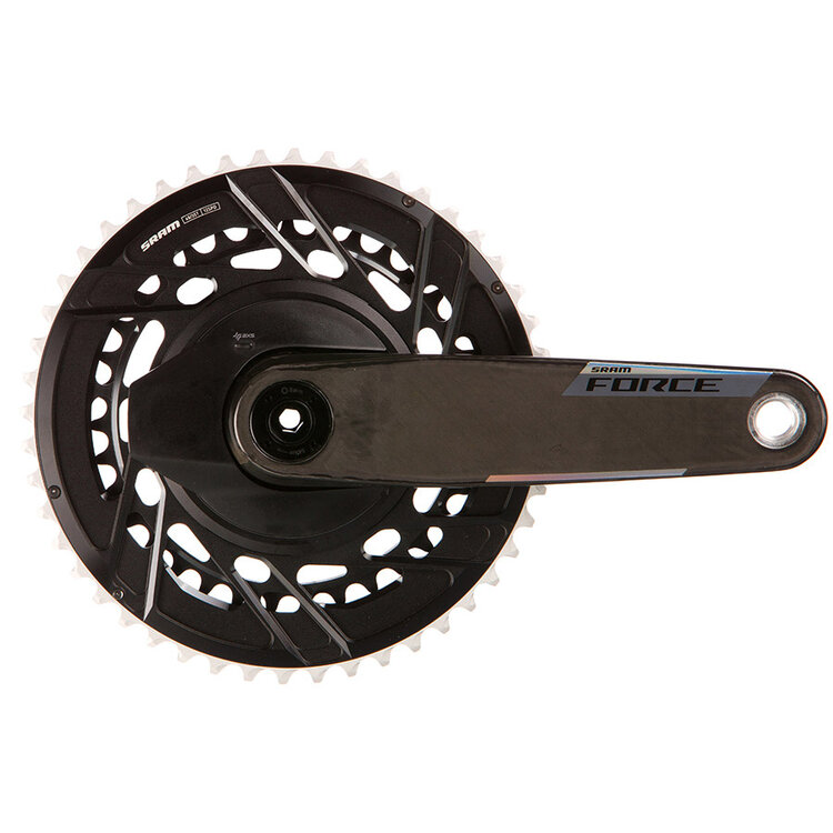 SRAM SRAM, Force 2x Powermeter E1, Power Meter Crankset, Speed: 12, Spindle: 28.99mm, BCD: Thread Mount, 48/35, DUB, 172.5mm, Black, Road