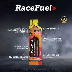 NamedSport RACE FUEL GEL - Single Sachets. 60ml/ea.