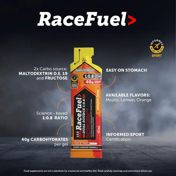 NamedSport RACE FUEL GEL - Single Sachets. 60ml/ea.
