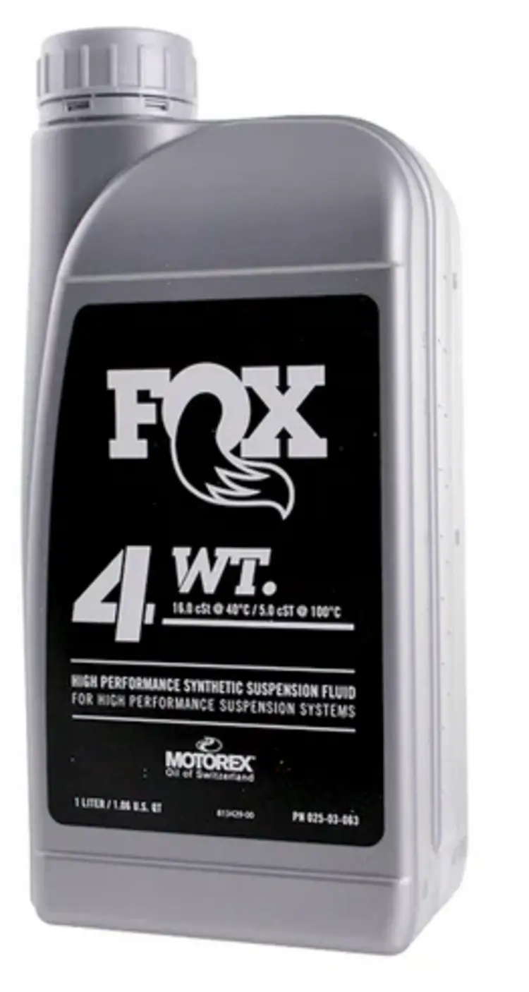 Fox Oil: Suspension Fluid, 4 WT, 1.0 Liter Bottle