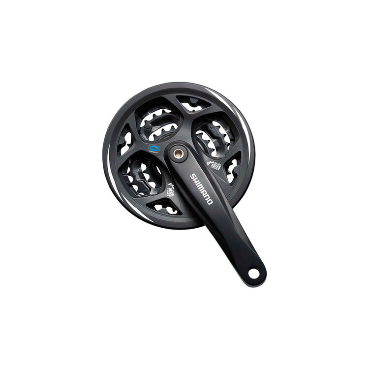 Shimano Shimano, Altus FC-M311, Crankset, 7/8 sp., 170mm, 28/38/48T, Riveted, Square, 50 mm, Black
