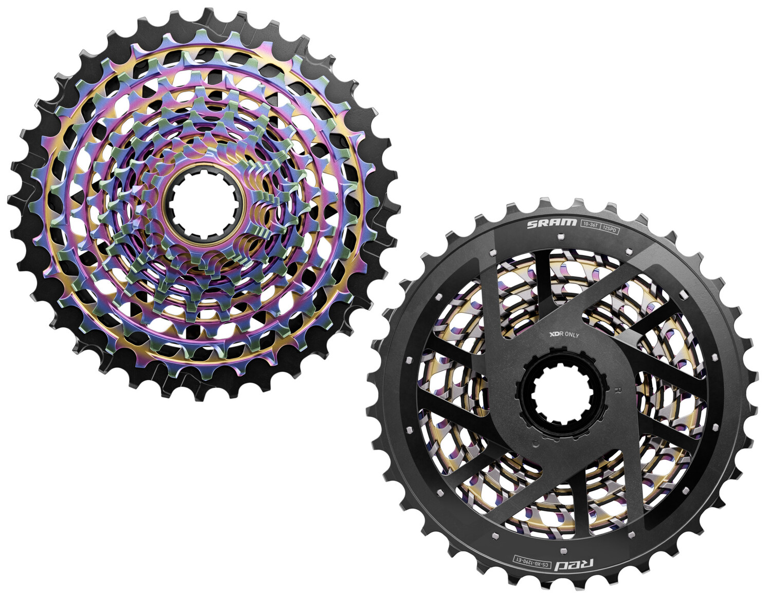 SRAM RED AXS (E1) XG-1290 CASSETTE (RAINBOW) 10-33T XDR - Cranked