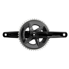 SRAM SRAM Rival D1 2x Crankset Spindle: 28.99mm, BCD: 107, 48/35, DUB, 175mm, Black, Road Disc