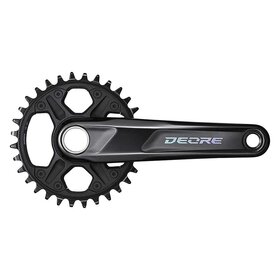 Shimano Shimano Deore FC-M6100-1, Crankset, Speed: 12, BCD: Direct Mount, 32, Hollowtech II, 170mm, Black, MTB, Set