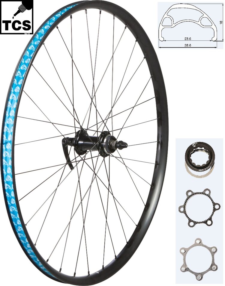 49N 49N  26" MTB/URBAN DISC FRONT WHEEL CL/6B QR BK