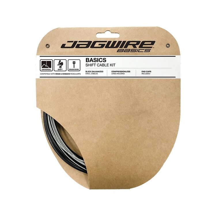 Jagwire Jagwire, Shift DIY kit, Shifter Cable and Housing Set, Galvanized, 2000mm, Black, Shimano/SRAM, Kit