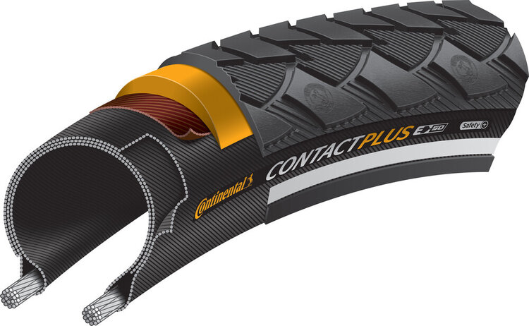 CONTINENTAL Contact Plus Black Reflex 700 X 35