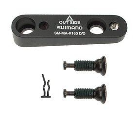 Shimano Shimano, Adapters for Flat Mount Frame/Fork, Disc Brake Adaptor, Caliper: Flat mount, Frame/Fork: Flat mount, R160, ISMMAR160DDB