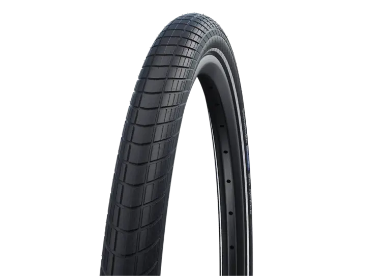 Schwalbe Schwalbe, Motion Big Apple, Hybrid Tire, 12''x2.00, Wire, Clincher, Black'n'Roll, RaceGuard, Reflex, 67TPI, Black