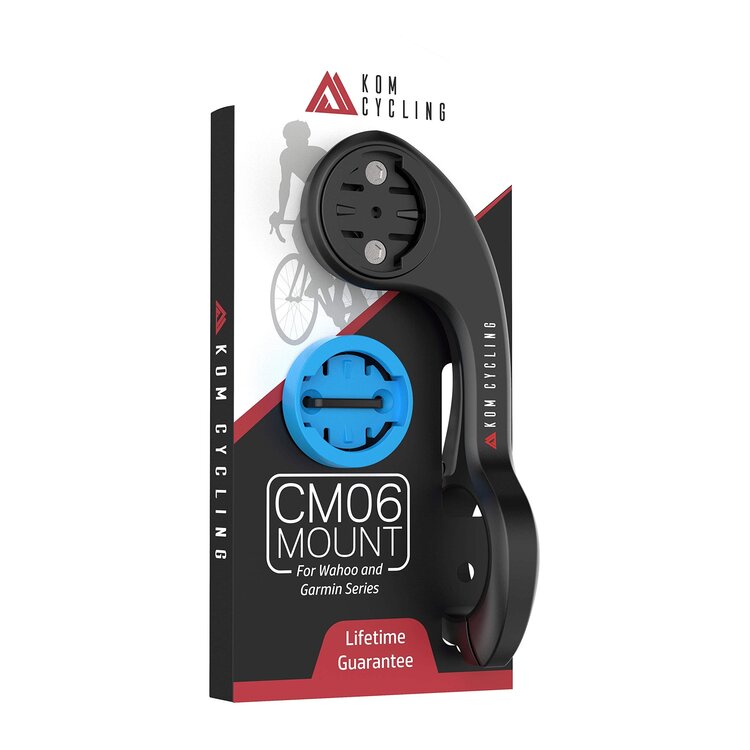 KOM Cycling KOM CM06 Cycling Computer Mount, For Wahoo and Garmin Series, Black