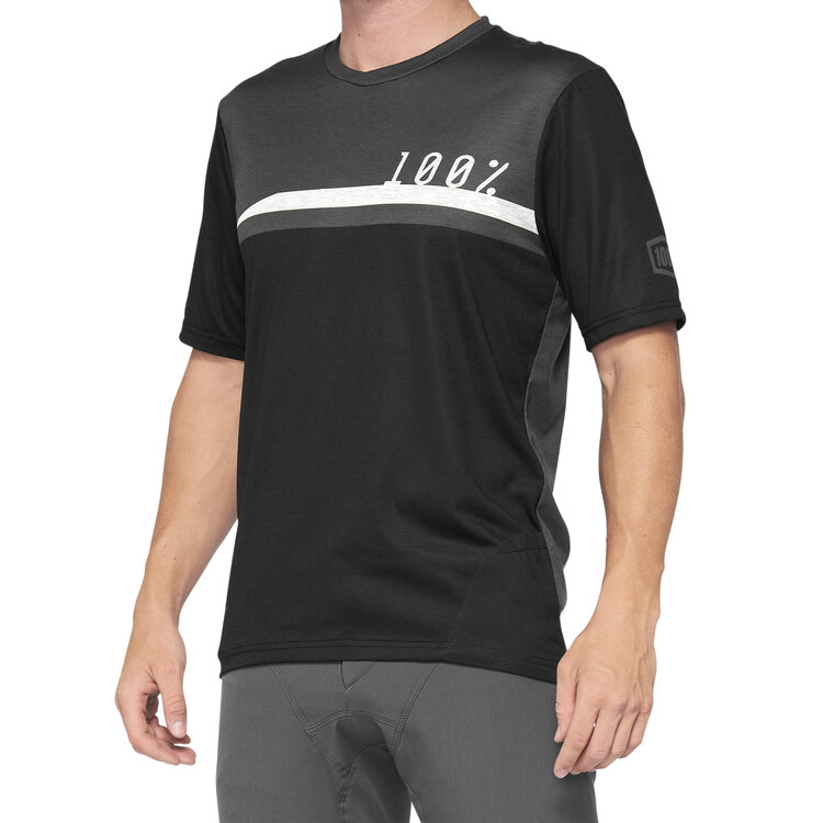 100 Percent AIRMATIC Jersey Black/Charcoal - Small