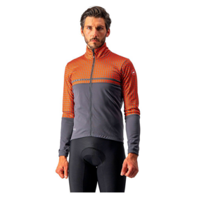 Castelli Finestre Jacket Dark Grey/ Fiery Red - Medium