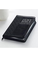 Compact Bible Black with Zipper