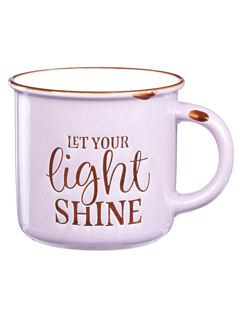 Let Your Light Shine - Lavender Camp Style Coffee Mug