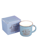 I Can Do All Thing Through Christ - Blue Camp Style Coffee Mug
