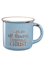 I Can Do All Thing Through Christ - Blue Camp Style Coffee Mug