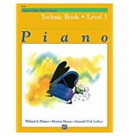 Technic Book Level 3 Alfred's Basic Piano Library