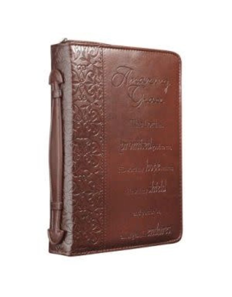 Bible Case Amazing Grace Brown Medium