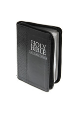 Compact Bible Black with Zipper