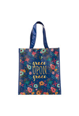 Grace Upon Grace Tote Navy Floral