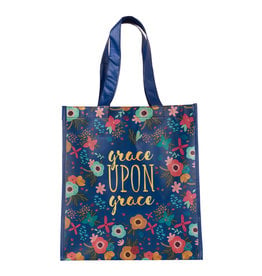 Grace Upon Grace Tote Navy Floral