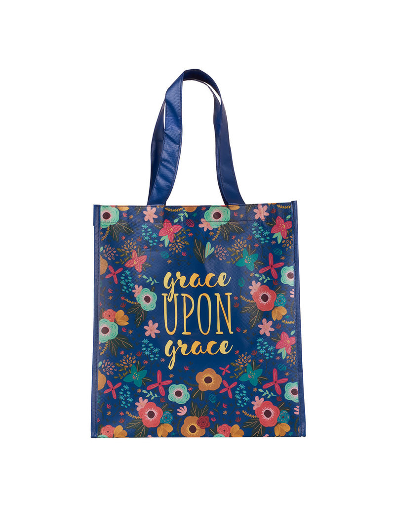 Grace Upon Grace Tote Navy Floral