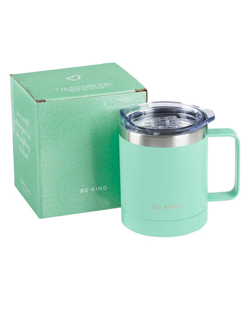 Be Kind Stainless Steel Camp Mug in Teal