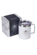 Strong & Courageous Stainless Steel Camp Mug in White