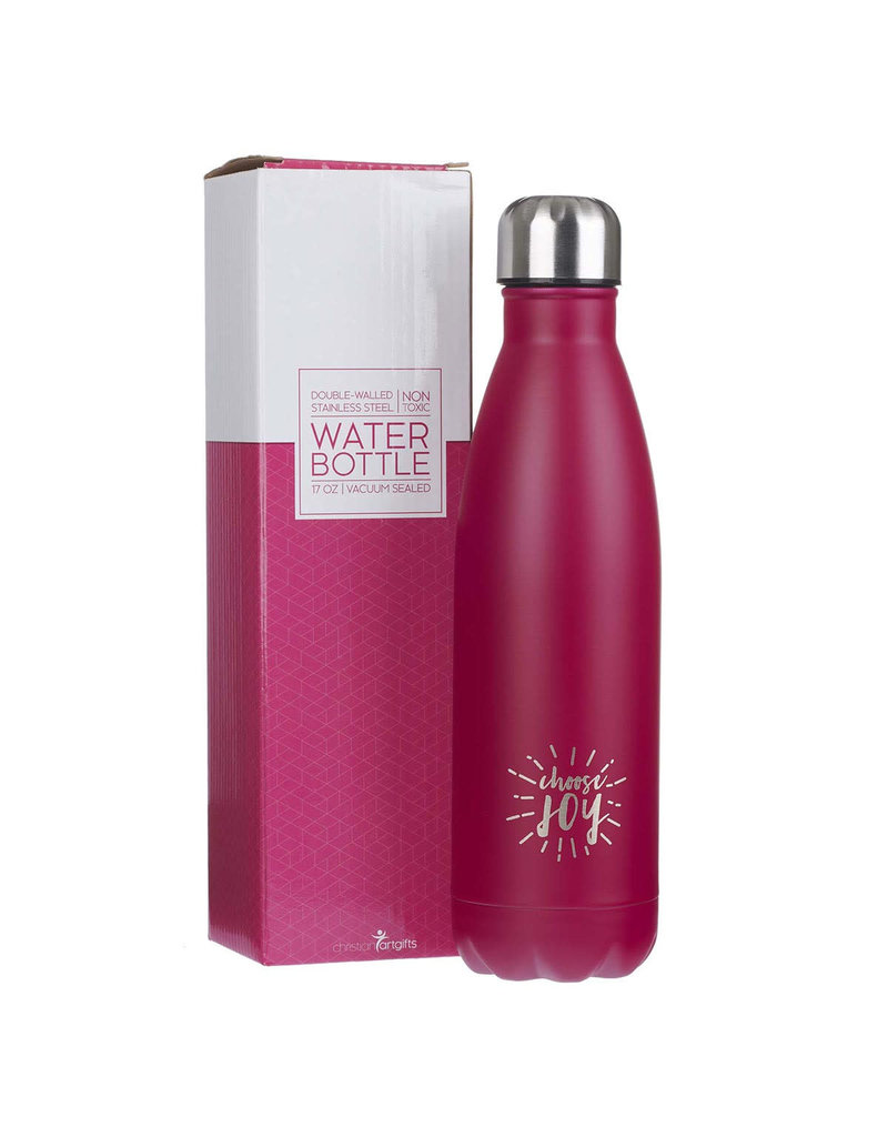 Choose Joy Water Bottle Pink 17oz