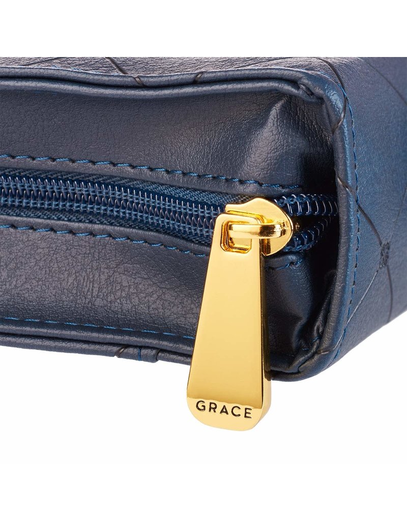 Cross Badge & Grace Zipper Bible Cover