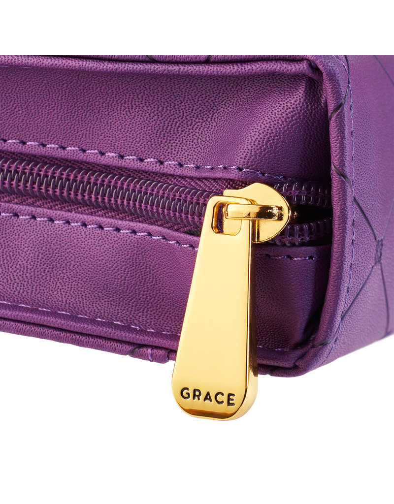 Cross Badge & Grace Zipper Bible Cover