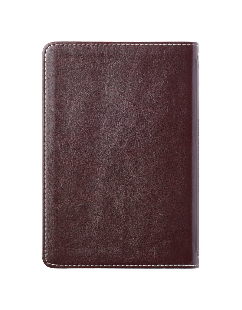 Slimline Duo-Tone Brown/Pink With Leaf Debossing Compact Bible