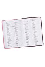 Slimline Duo-Tone Brown/Pink With Leaf Debossing Compact Bible