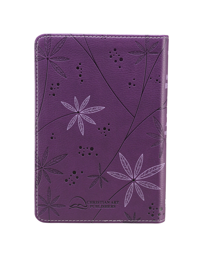 Purple Faux Leather Compact Bible