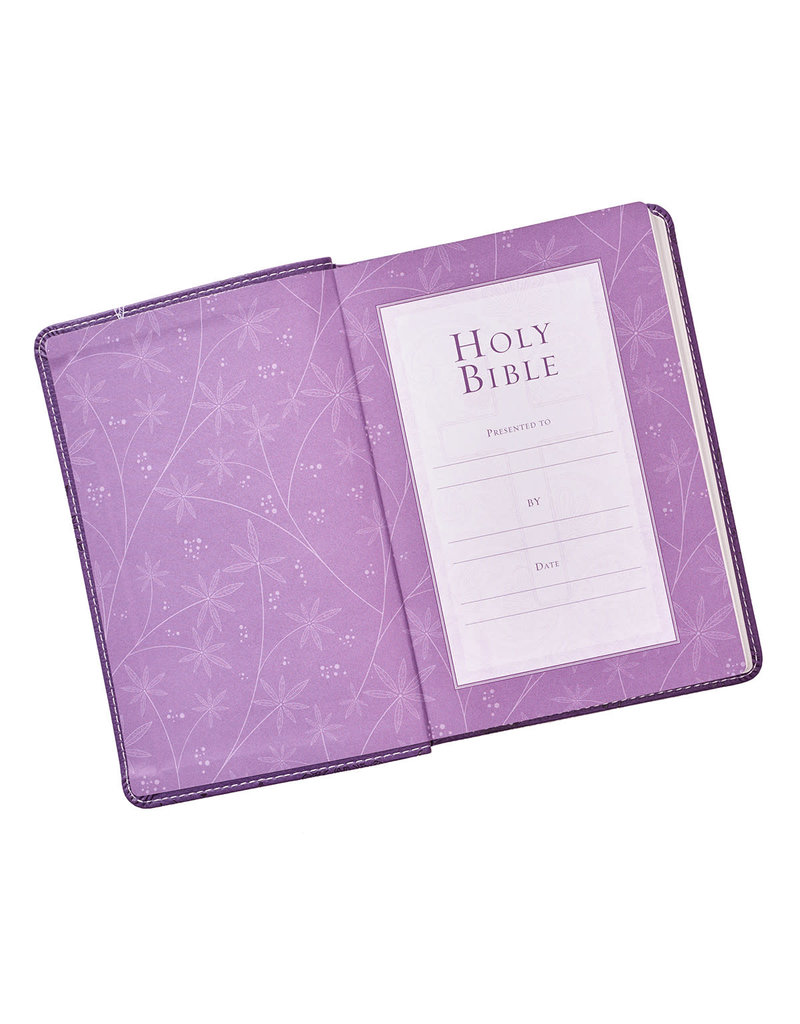 Purple Faux Leather Compact Bible