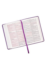 Purple Faux Leather Compact Bible