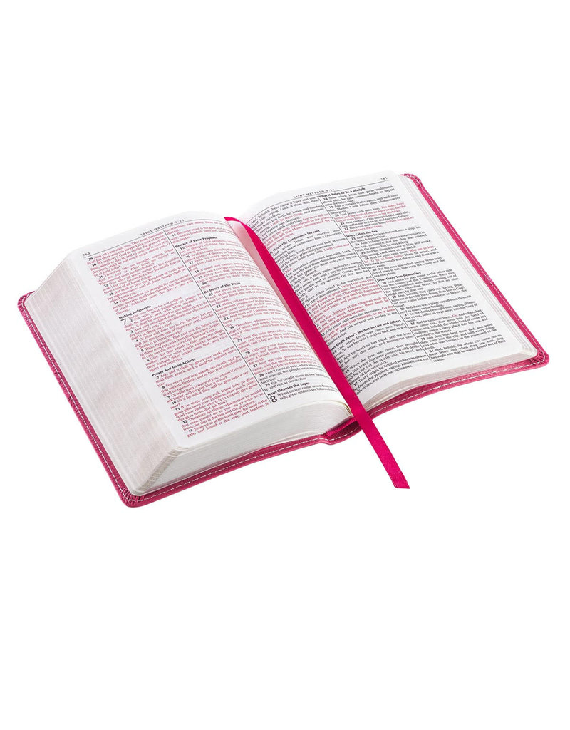 Pink Faux Compact Bible