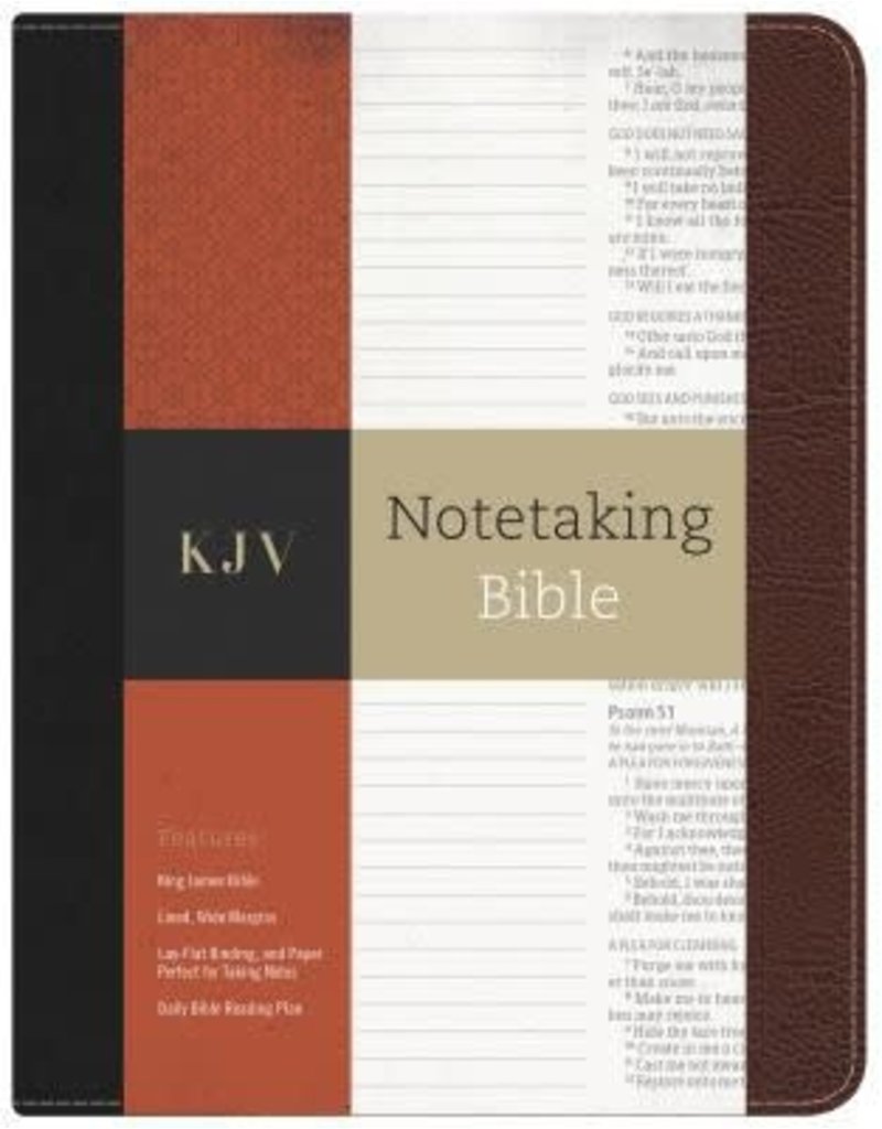 Notetaking Bible Black/Brown Bonded