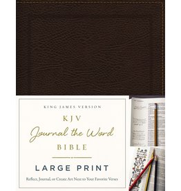 KJV, Journal the Word Bible, Large Print, Bonded Leather, Brown, Red Letter Edition