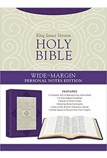Wide-Margin Personal Notes Bible Plum/White Leathersoft