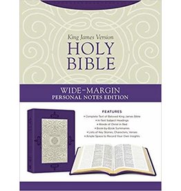 Wide-Margin Personal Notes Bible Plum/White Leathersoft