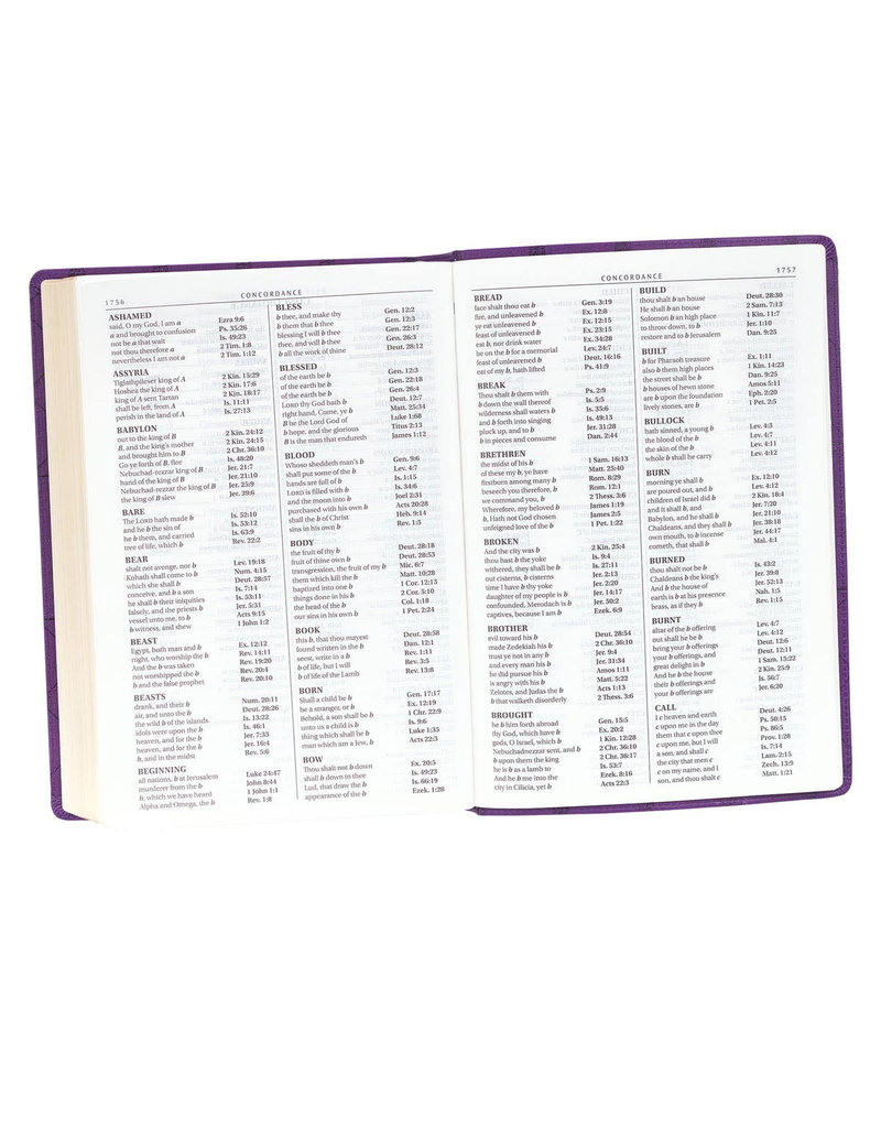 Super Giant Print Bible Purple Leathersoft